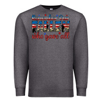 Charcoal Heather remember our fallen who gave all Premium Sweatshirt - JahusDesignShop