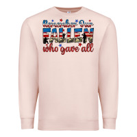 Pale Pink remember our fallen who gave all Premium Sweatshirt - JahusDesignShop
