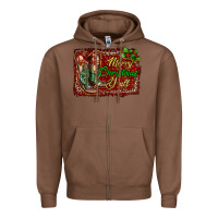 Chestnut merry christmas y'all boots Zipper Hoodie - RanaPortraitStore
