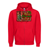 Red merry christmas y'all boots Zipper Hoodie - RanaPortraitStore