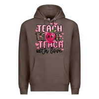 Coffee teach teach teach with love Premium Hoodie - MaliasSmallBusiness
