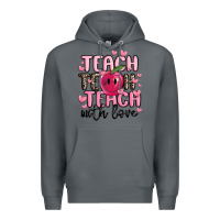 Rock teach teach teach with love Premium Hoodie - MaliasSmallBusiness