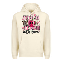 Sandshell teach teach teach with love Premium Hoodie - MaliasSmallBusiness