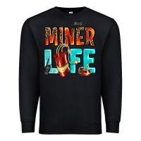 Black miner life Premium Sweatshirt - AdoDesignShop