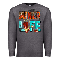 Charcoal Heather miner life Premium Sweatshirt - AdoDesignShop