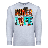 Heather Grey miner life Premium Sweatshirt - AdoDesignShop