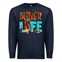 Navy miner life Premium Sweatshirt - AdoDesignShop