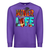 Purple miner life Premium Sweatshirt - AdoDesignShop