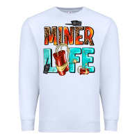 White miner life Premium Sweatshirt - AdoDesignShop