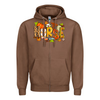 Chestnut fall nurse Zipper Hoodie - Zillion Design Studio