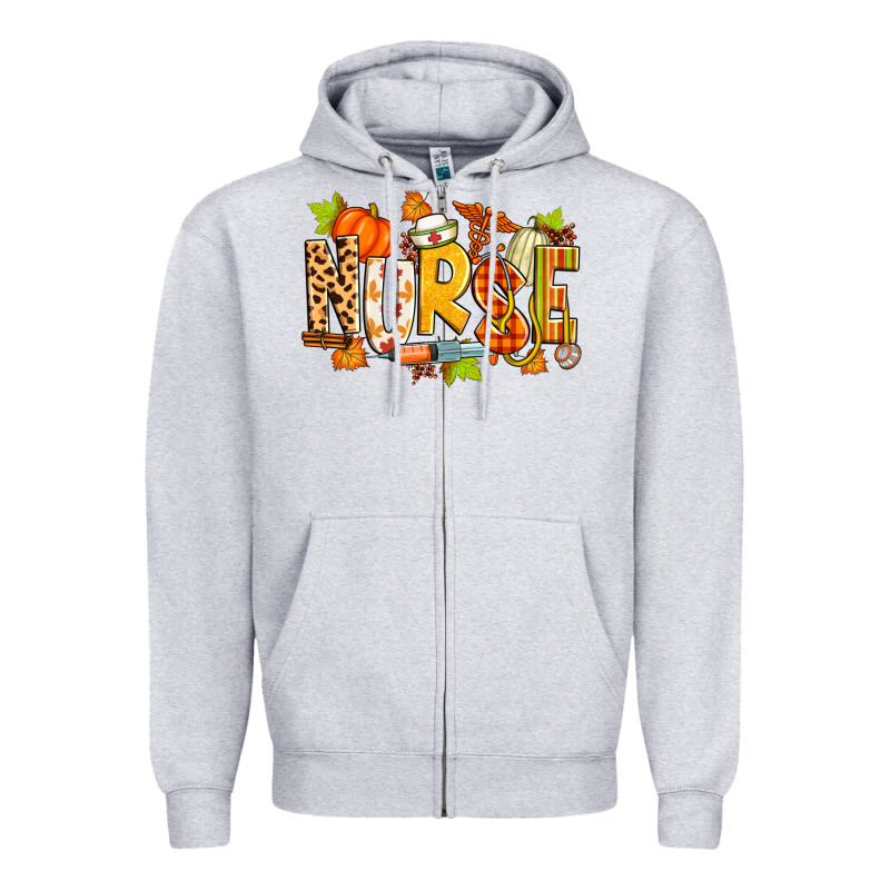 Fall Nurse Zipper Hoodie by Zillion Design Studio | Teevron