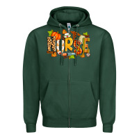 Sports Green fall nurse Zipper Hoodie - Zillion Design Studio