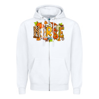 White fall nurse Zipper Hoodie - Zillion Design Studio