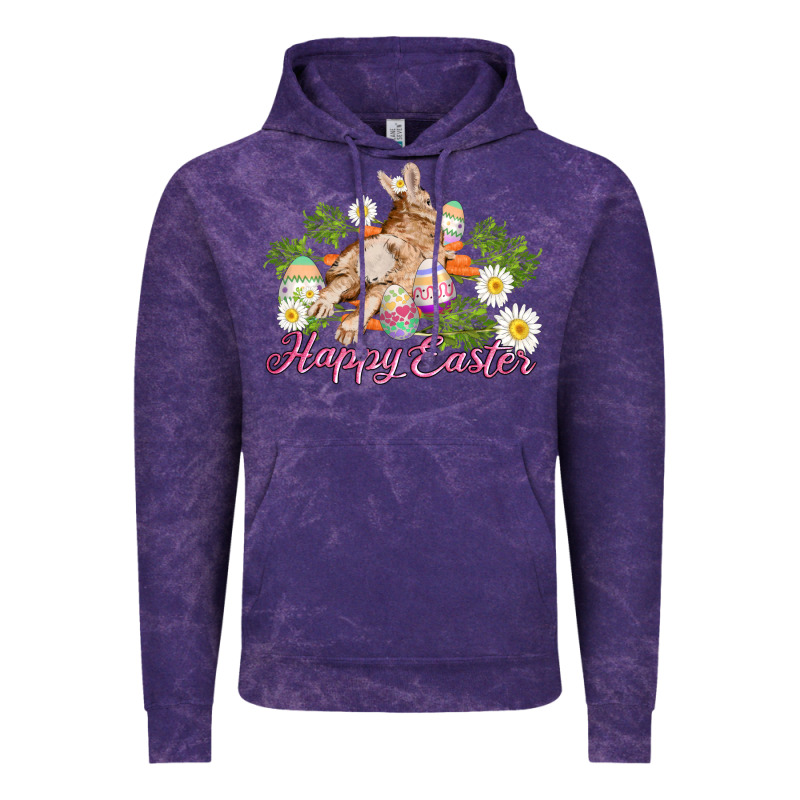 Easter Bunny With Carrots And Daisy Vintage Hoodie by AdoDesignShop | Teevron