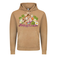 Vintage Camel easter bunny with carrots and daisy Vintage Hoodie - AdoDesignShop