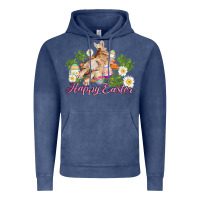 Vintage Denim easter bunny with carrots and daisy Vintage Hoodie - AdoDesignShop