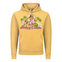 Vintage Mustard easter bunny with carrots and daisy Vintage Hoodie - AdoDesignShop