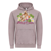 Vintage Zinc easter bunny with carrots and daisy Vintage Hoodie - AdoDesignShop
