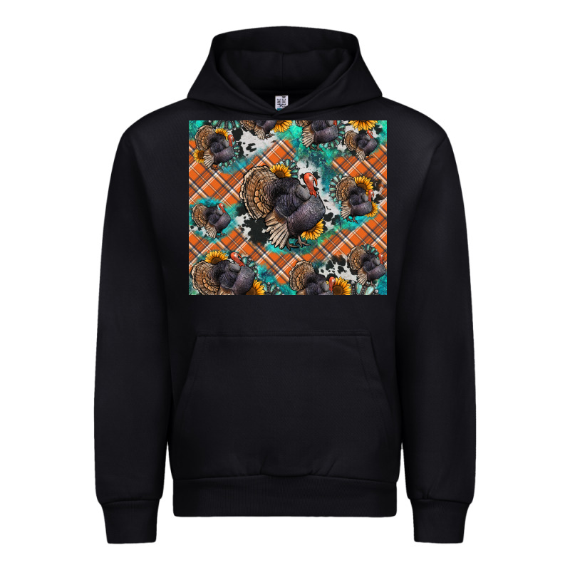 Thanksgiving Turkey Sunflower Turquoise Urban Hoodie by NancyCooperArtShop | Teevron
