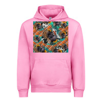 Fuchsia Pink Thanksgiving Turkey sunflower turquoise Urban Hoodie - NancyCooperArtShop