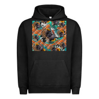 Pigment Black Thanksgiving Turkey sunflower turquoise Urban Hoodie - NancyCooperArtShop