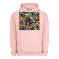 Pigment Salmon Thanksgiving Turkey sunflower turquoise Urban Hoodie - NancyCooperArtShop