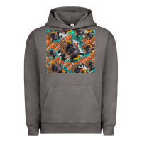 Pigment Tornado Thanksgiving Turkey sunflower turquoise Urban Hoodie - NancyCooperArtShop