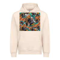 Sandshell Thanksgiving Turkey sunflower turquoise Urban Hoodie - NancyCooperArtShop