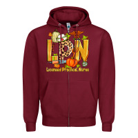 Burgundy fall lpn licensed practical nurse Zipper Hoodie - Zillion Design Studio