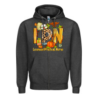 Charcoal Heather fall lpn licensed practical nurse Zipper Hoodie - Zillion Design Studio