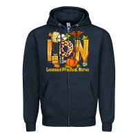 Navy fall lpn licensed practical nurse Zipper Hoodie - Zillion Design Studio