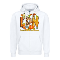 White fall lpn licensed practical nurse Zipper Hoodie - Zillion Design Studio