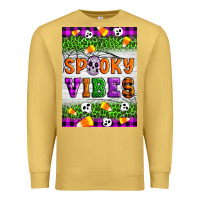 Antique Gold Halloween Spooky Vibes Premium Sweatshirt - Artiststas
