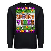 Black Halloween Spooky Vibes Premium Sweatshirt - Artiststas