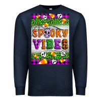 Navy Halloween Spooky Vibes Premium Sweatshirt - Artiststas