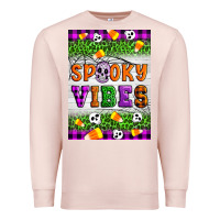 Pale Pink Halloween Spooky Vibes Premium Sweatshirt - Artiststas