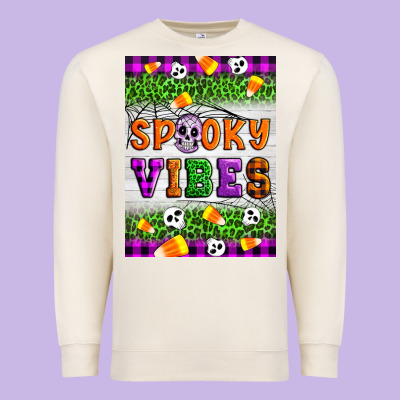 Halloween Spooky Vibes Premium Sweatshirt Designed By Artiststas