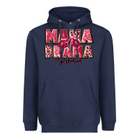 Navy mama of drama girl mom Heavyweight Hoodie - JahusDesignShop