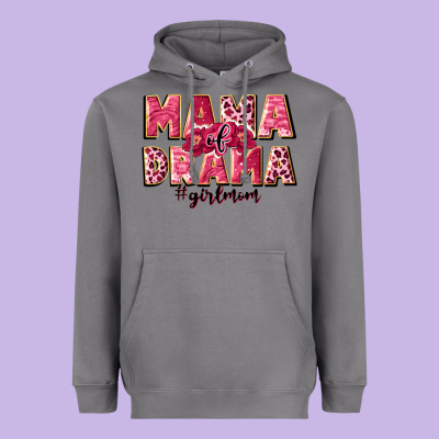 Mama Of Drama Girl Mom Heavyweight Hoodie Designed By Jahusdesignshop