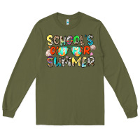 Army Green school's out for summer Long Sleeve Tee - Zillion Design Studio