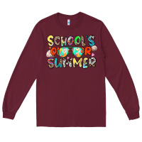 Burgundy school's out for summer Long Sleeve Tee - Zillion Design Studio