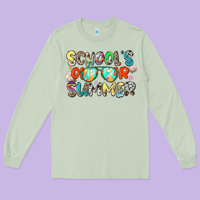 School's Out For Summer Long Sleeve Tee Designed By Zillion Design Studio