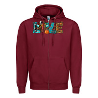 Burgundy love thanksgivings turkey Zipper Hoodie - RanaPortraitStore