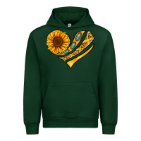 Forest Green Childhood Cancer Awareness heart Urban Hoodie - NancyCooperArtShop