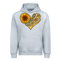 Heather Grey Childhood Cancer Awareness heart Urban Hoodie - NancyCooperArtShop