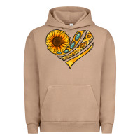 Pigment Burro Childhood Cancer Awareness heart Urban Hoodie - NancyCooperArtShop