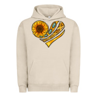 Pigment French Oak Childhood Cancer Awareness heart Urban Hoodie - NancyCooperArtShop