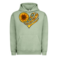 Pigment Oil Green Childhood Cancer Awareness heart Urban Hoodie - NancyCooperArtShop