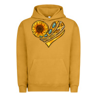 Pigment Peanut Butter Childhood Cancer Awareness heart Urban Hoodie - NancyCooperArtShop