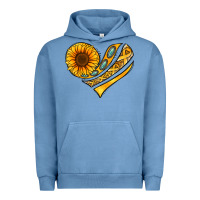 Pigment Pebble Blue Childhood Cancer Awareness heart Urban Hoodie - NancyCooperArtShop